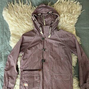 Marshall Artist Waxed Rain Jacket London Streetwear Red 2000-2012 Mens Medium